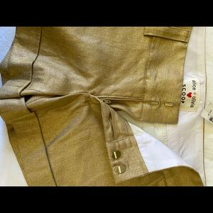 Alice + Olivia metallic gold shorts NWT Size 2